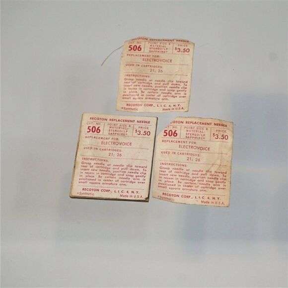 Recoton Replacement Needles Lot 506 Electrovoice As Is - Picture 3 of 3